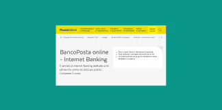 Bancopostaonline home banking