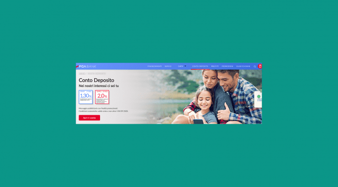 FCA Bank Conto Deposito tempo e libero